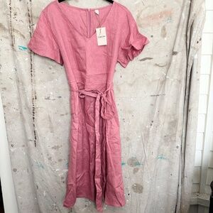 Grae Cove V Neck Linen Dress